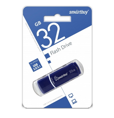 USB 3.0  накопитель 32 GB Smart Buy Crown Series Blue