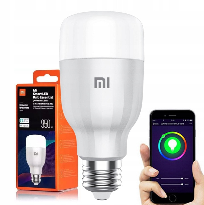 Лампа светодиодная Xiaomi Mi Smart LED Bulb Essential (White and Color)  (GPX4021GL)