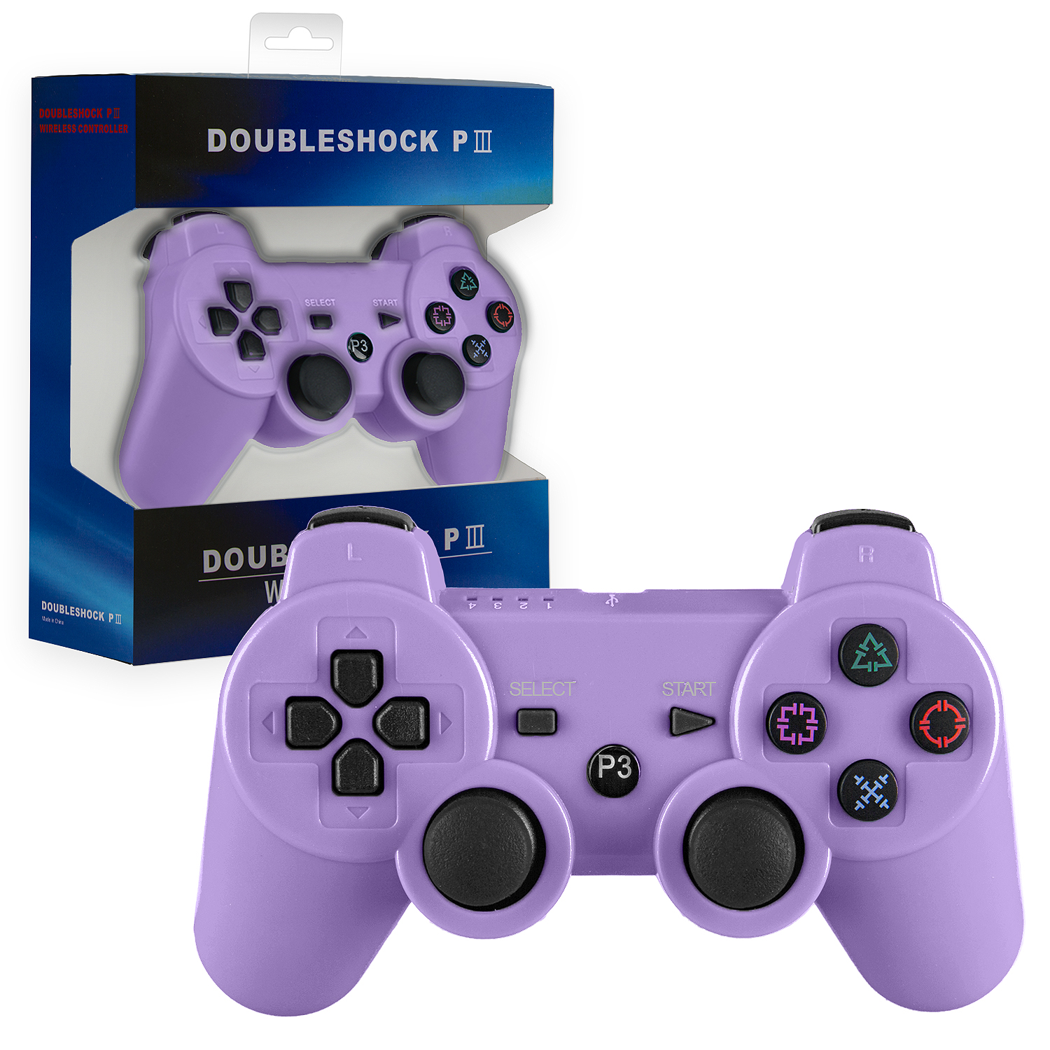 Джойстик PS3 (Bluetooth) беспроводной Пурпурный no logo