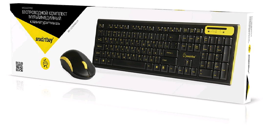 Комплект клавиатура+мышь Smartbuy 23350AG черно/желтый (SBC-23350AG-KY) /10