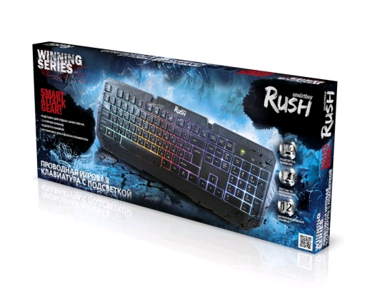 Клавиатура игровая мультимедийная Smartbuy RUSH 330 USB черная (SBK-330G-K)/20