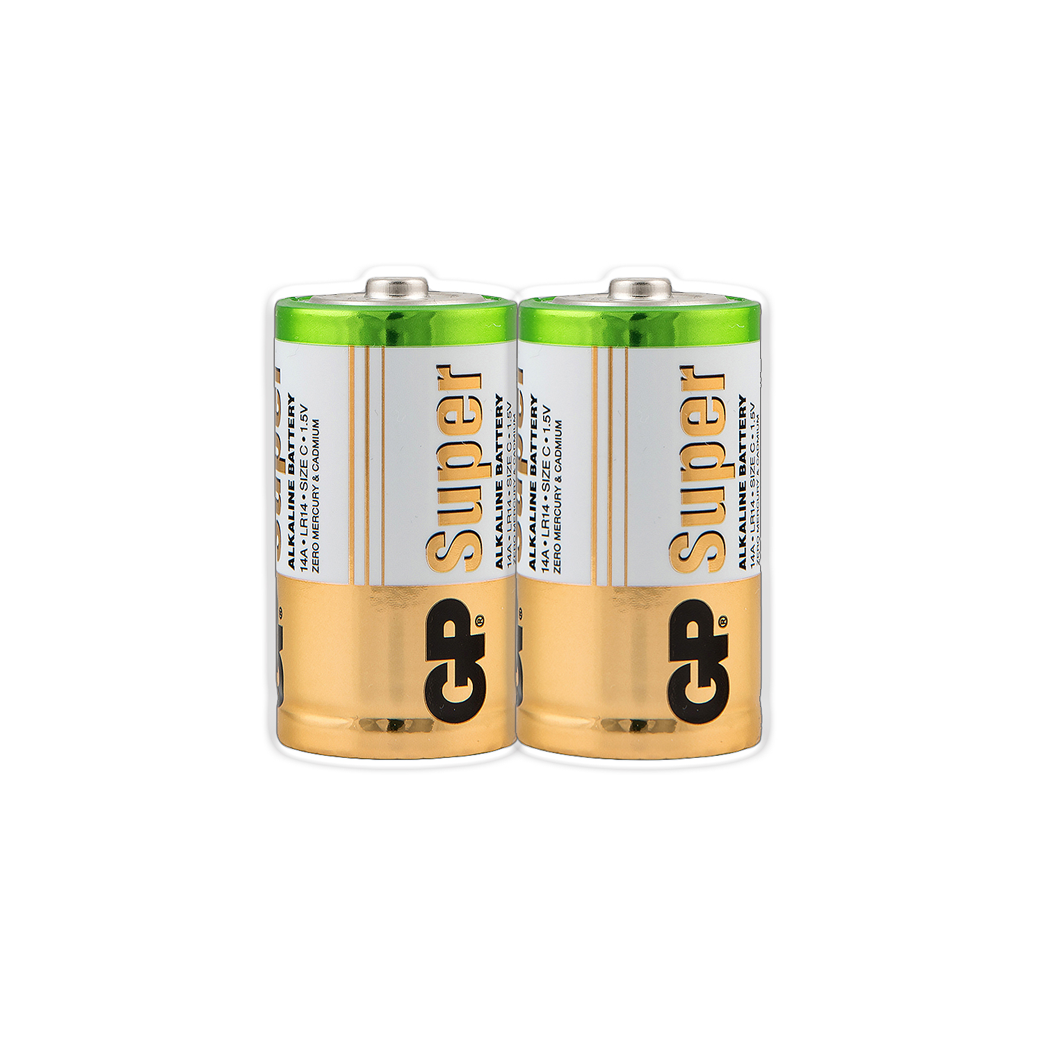 Батарейка GP Super LR14 C Shrink 2 Alkaline 1.5V (2/24/240)