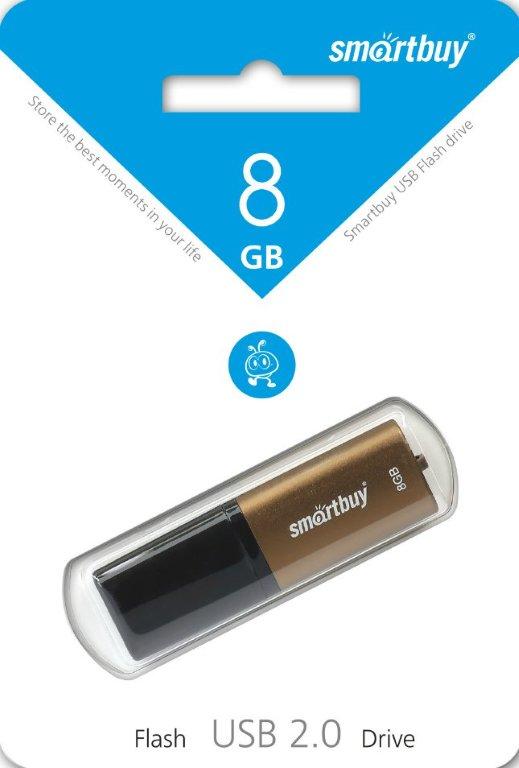 USB накопитель 8 GB Smart Buy X-Cut Brown