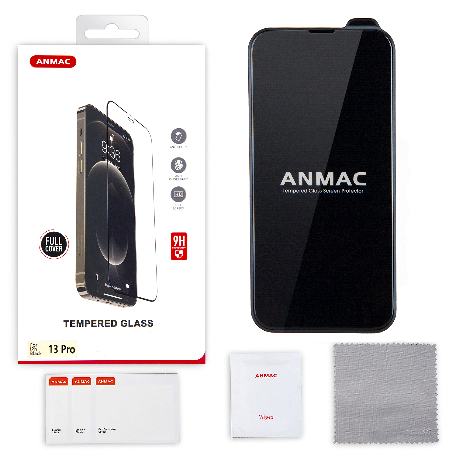Защитное стекло iPh 13 Pro Full Cover ANMAC Арт.1137306