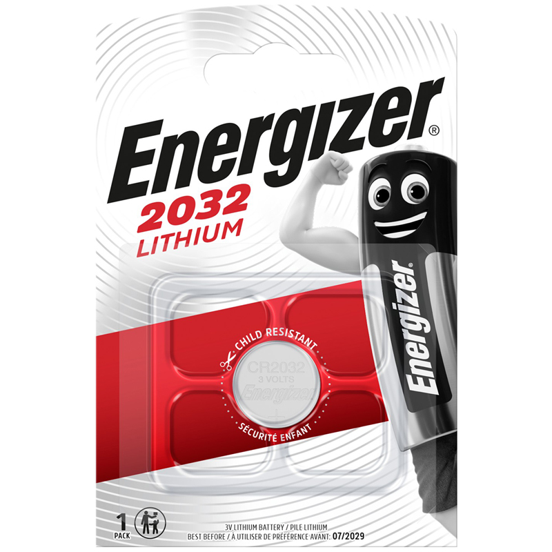Батарейка Energizer CR2032 BL1 Lithium 3V (1/10/140)