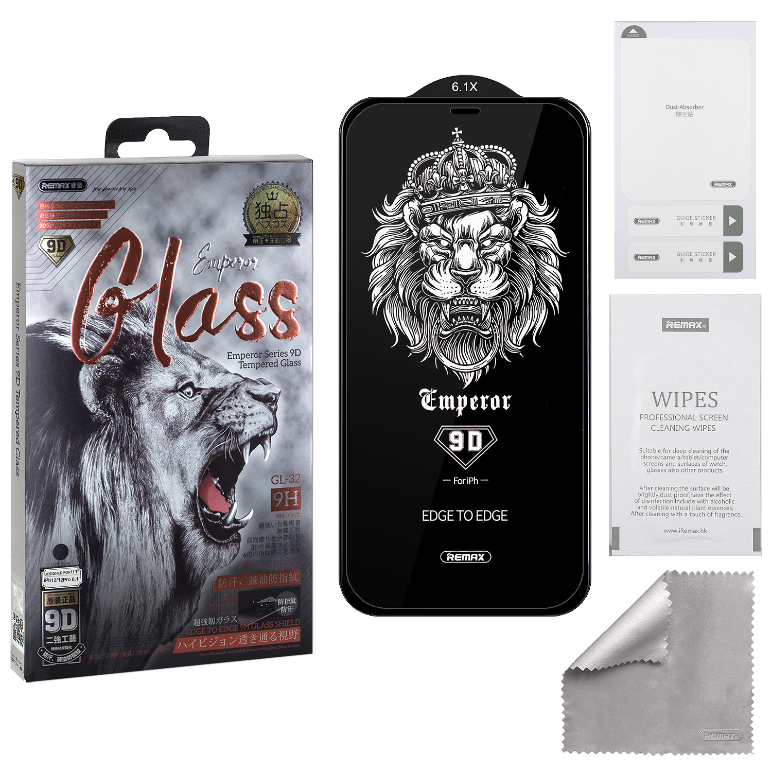 Защитное стекло iPh 12/12 Pro 9D Emperor Series GL-32 REMAX