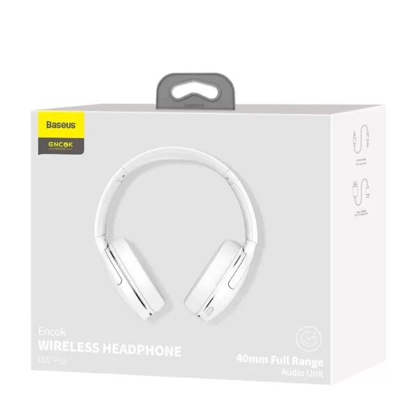 Наушники Bluetooth D02 Pro Wireless Headphone Baseus белые NGD02-C02