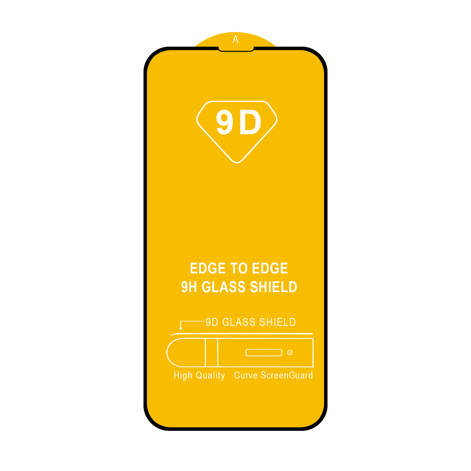 Защитное стекло iPh 14 (6.1) с рамкой 9H Full Glue без упаковки