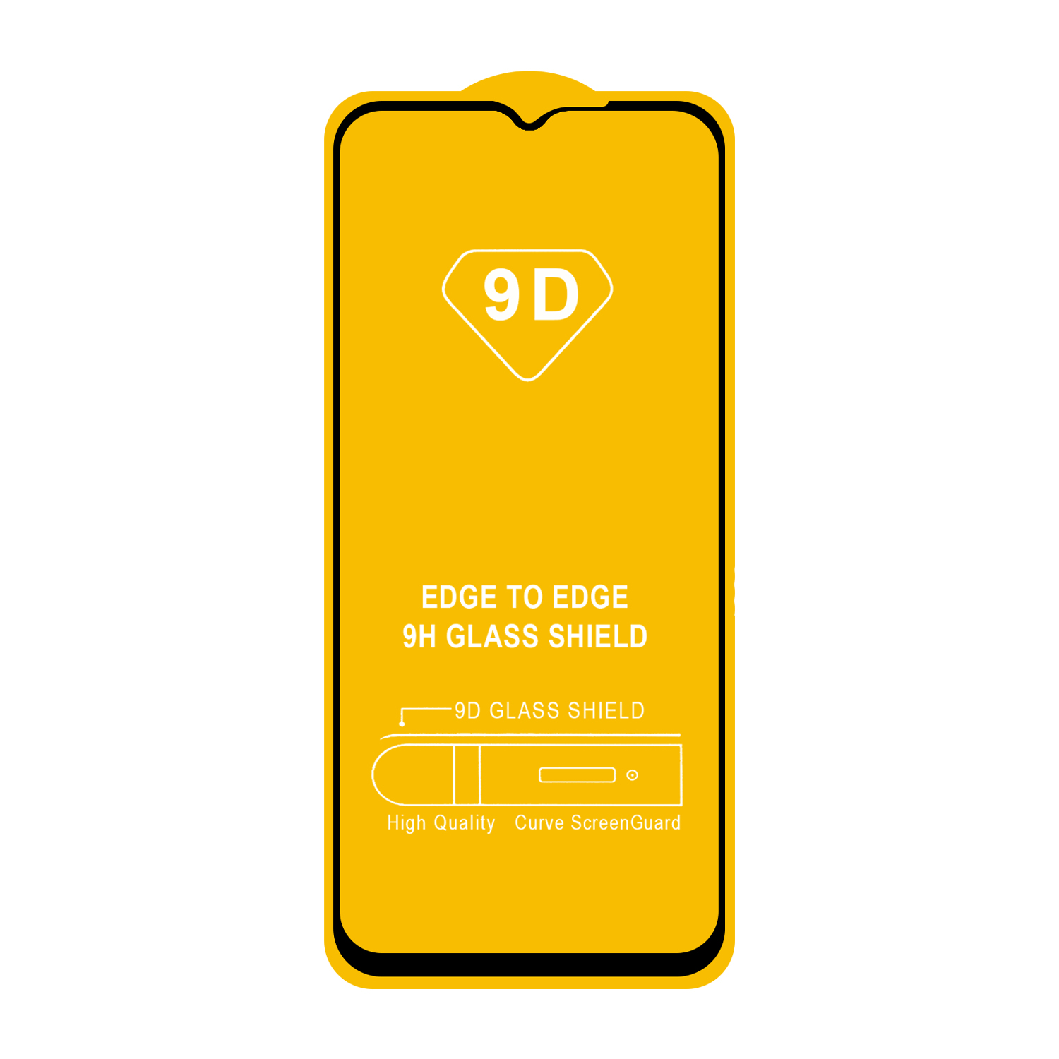 Защитное стекло Xiaomi Mi 10 Lite с рамкой 9H Full Glue без упаковки