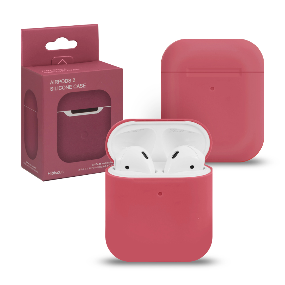 Чехол APods 2 Silicone Hot Rose (подходит на 1 версию)