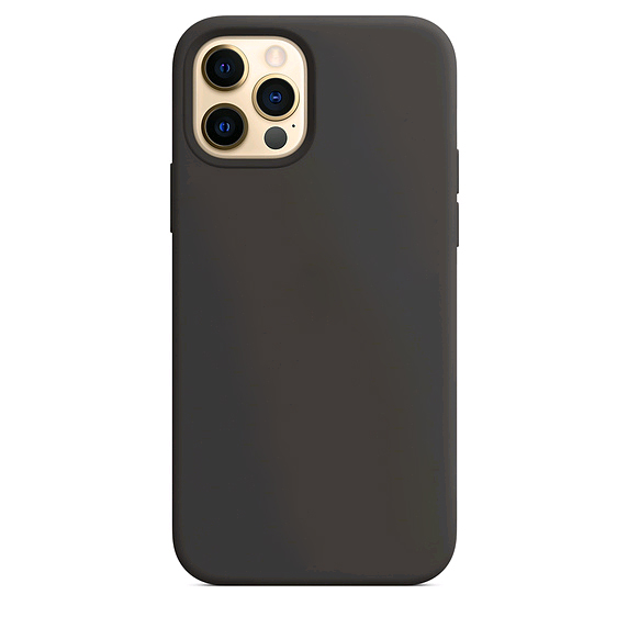 Чехол iPh 12 Pro Max Silicon Case  ORG Black (MagSafe) c LOGO