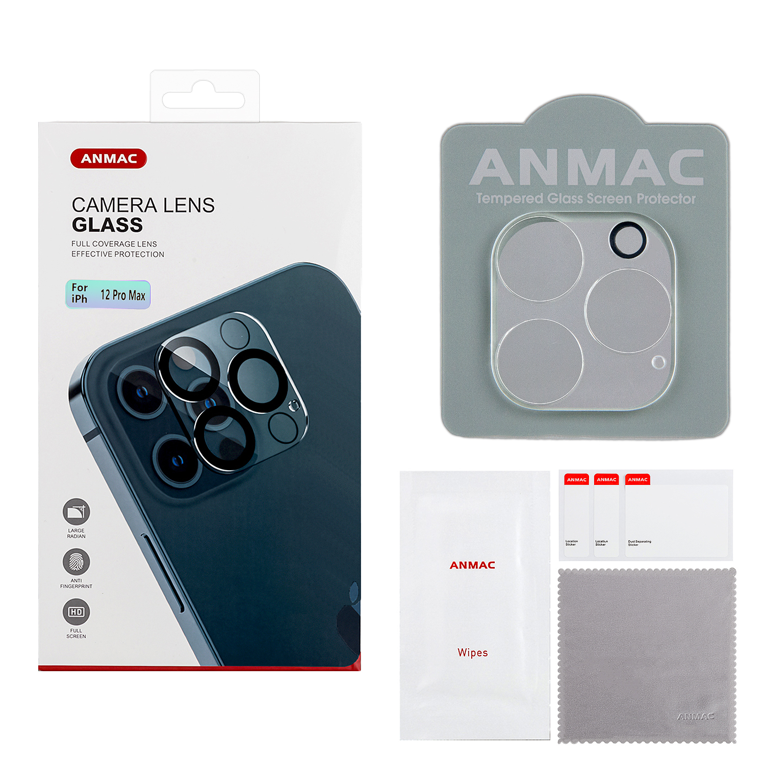 Защитное стекло для камеры iPh 12 Pro Max ANMAC  Арт.1137268