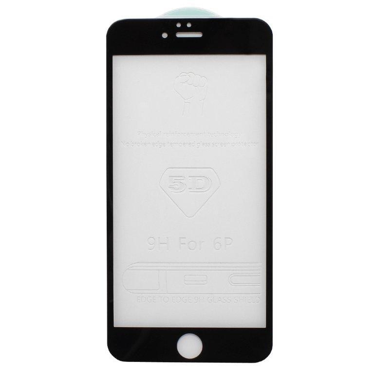 Защитное стекло iPh 6 Plus 5D 0.3mm без упаковки черное (без возврата и обмена)