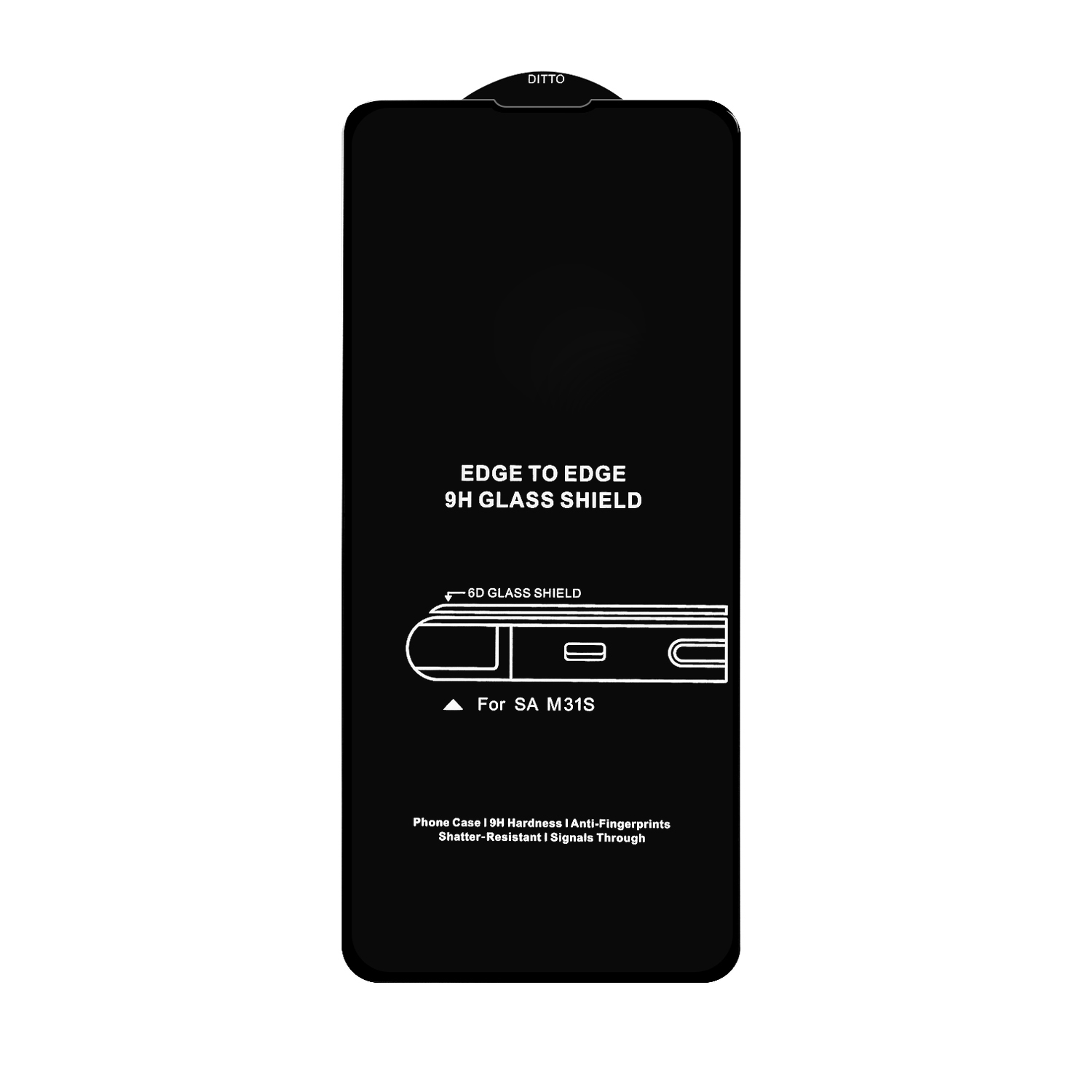 Защитное стекло Samsung M31S Black 6D без упаковки