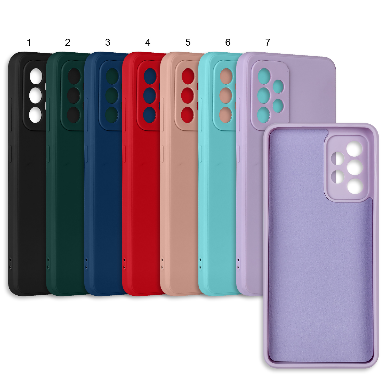 Чехол Samsung A52 цветной силикон