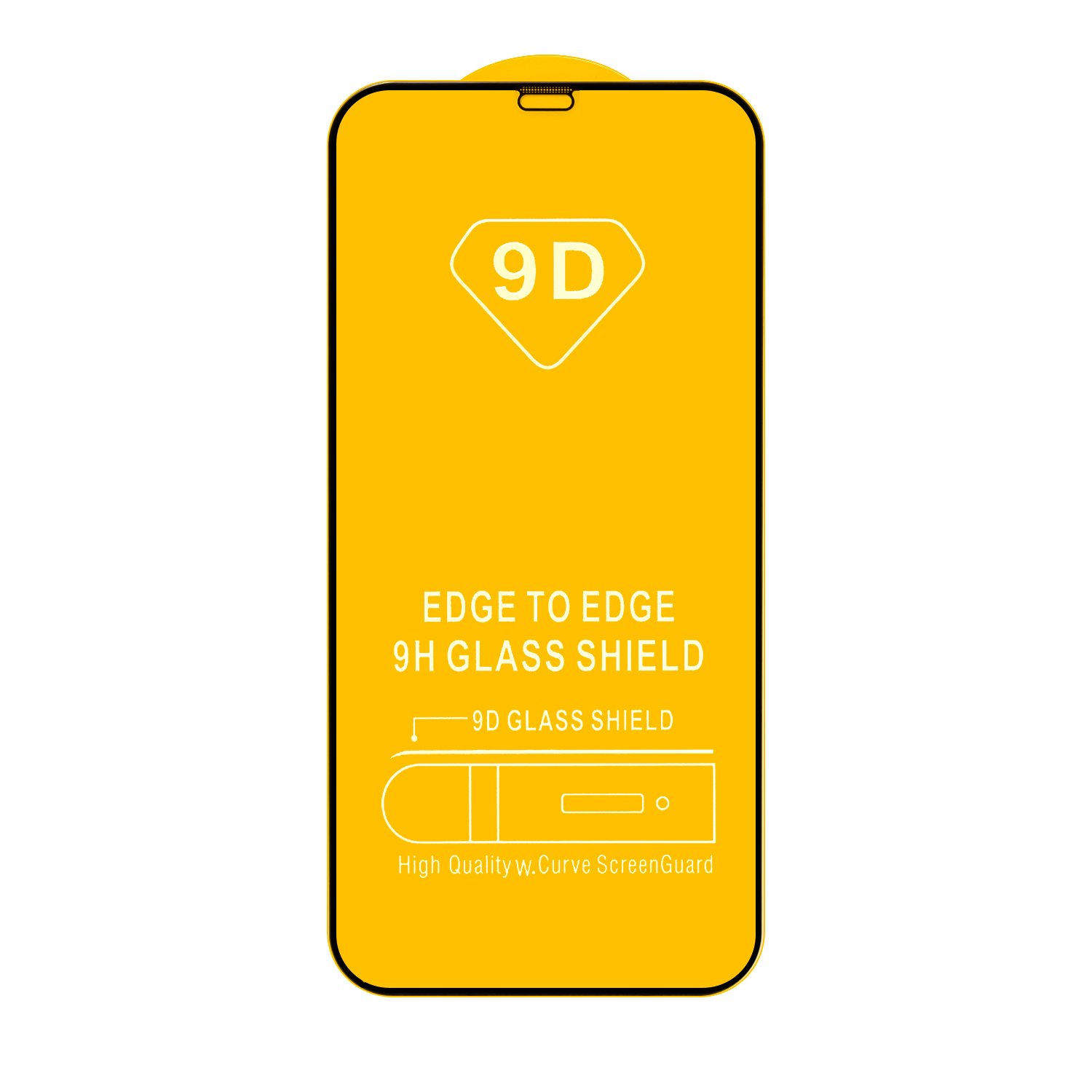 Защитное стекло IPhone 12 Pro Max (6.7) Full Glue с рамкой 2.5D черное