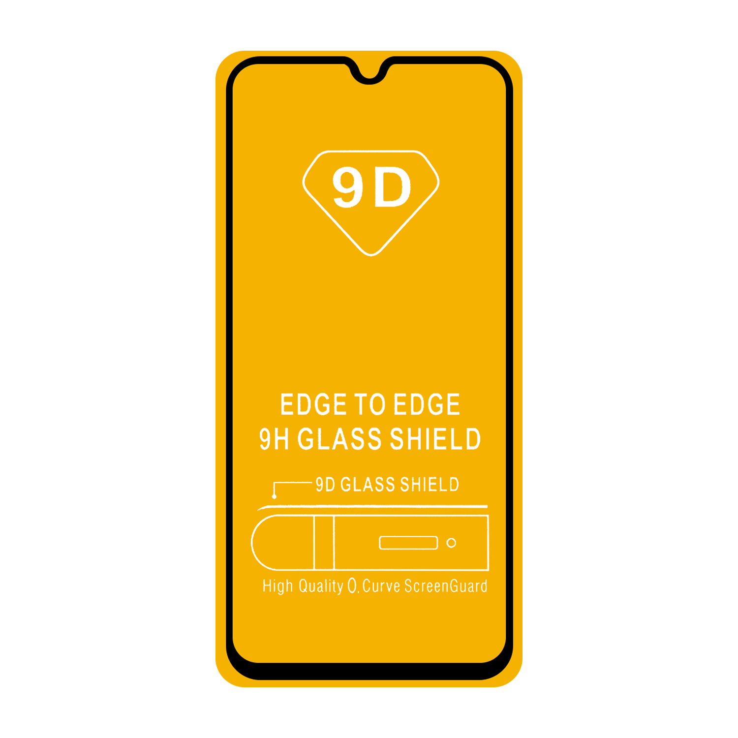 Защитное стекло Samsung A40 с рамкой 9H Full Glue без упаковки