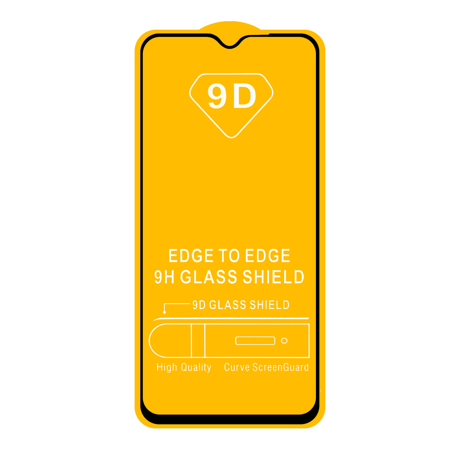 Защитное стекло Xiaomi Redmi 9T/Poco M3 с рамкой 9H Full Glue без упаковки