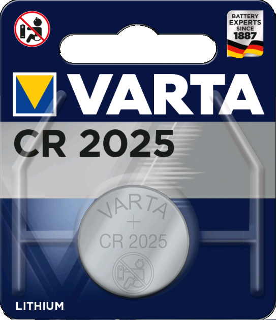 Батарейка литиевая VARTA CR2025 Professional Electronics дисковая 3В бл/1 (06025 101 401)