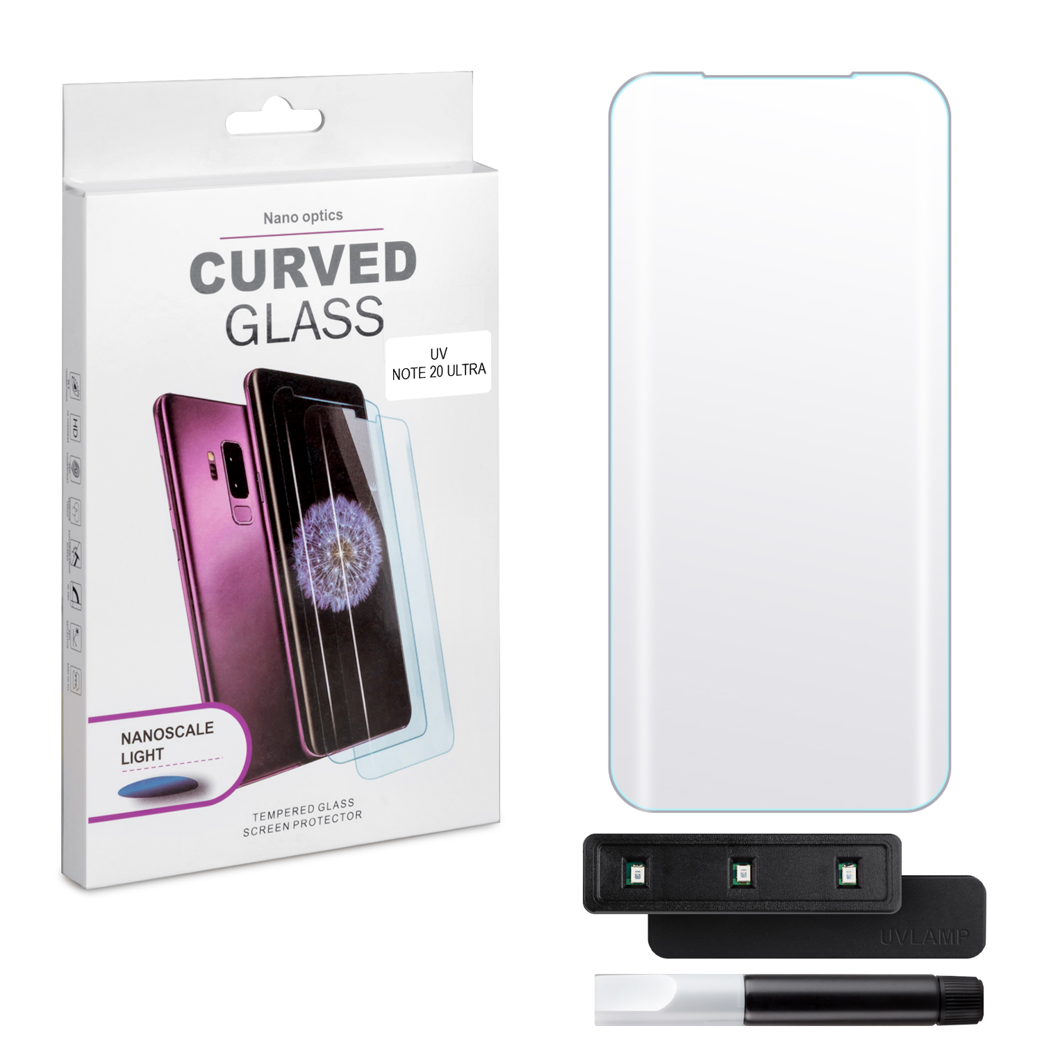 Защитное стекло Samsung Note 20 Ultra UV Glue set