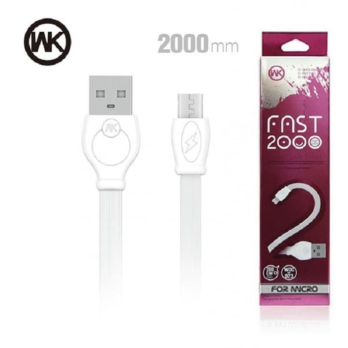 Кабель USB Micro USB 2m WDC-023 Fast WK Design белый