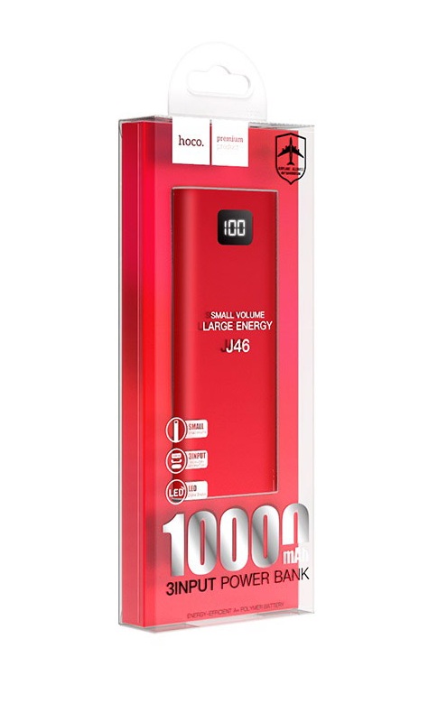 Внешний аккумулятор J46 10000 mah HOCO красный