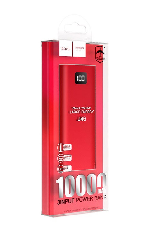 Внешний аккумулятор J46 10000 mah HOCO красный