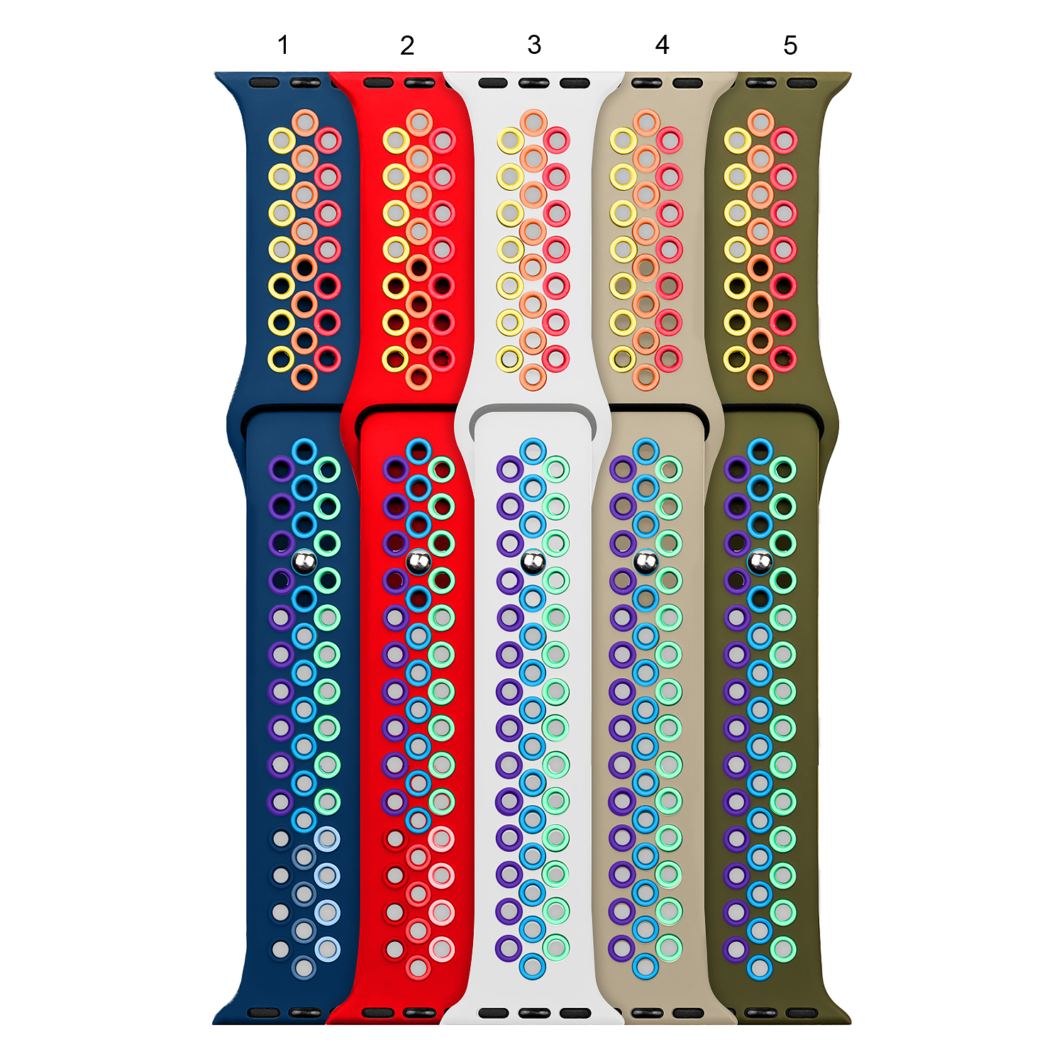 Ремешок для APL Watch 42/44mm Радуга найк 