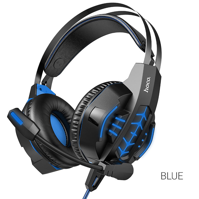 Наушники W102 Gaming headphones проводные HOCO черно-синие
