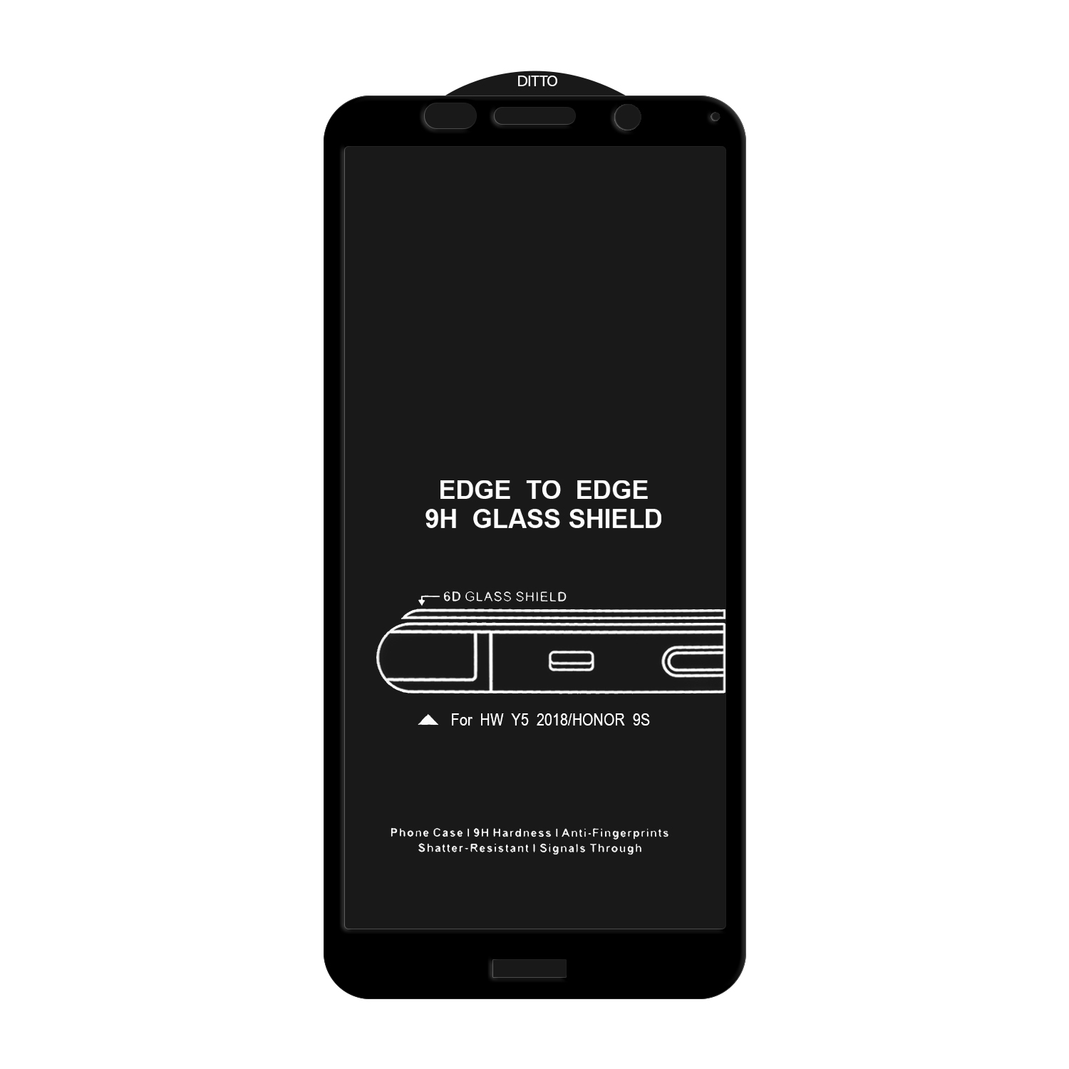 Защитное стекло Huawei Y5 (2018)/Honor 9S/7A 6D без упаковки