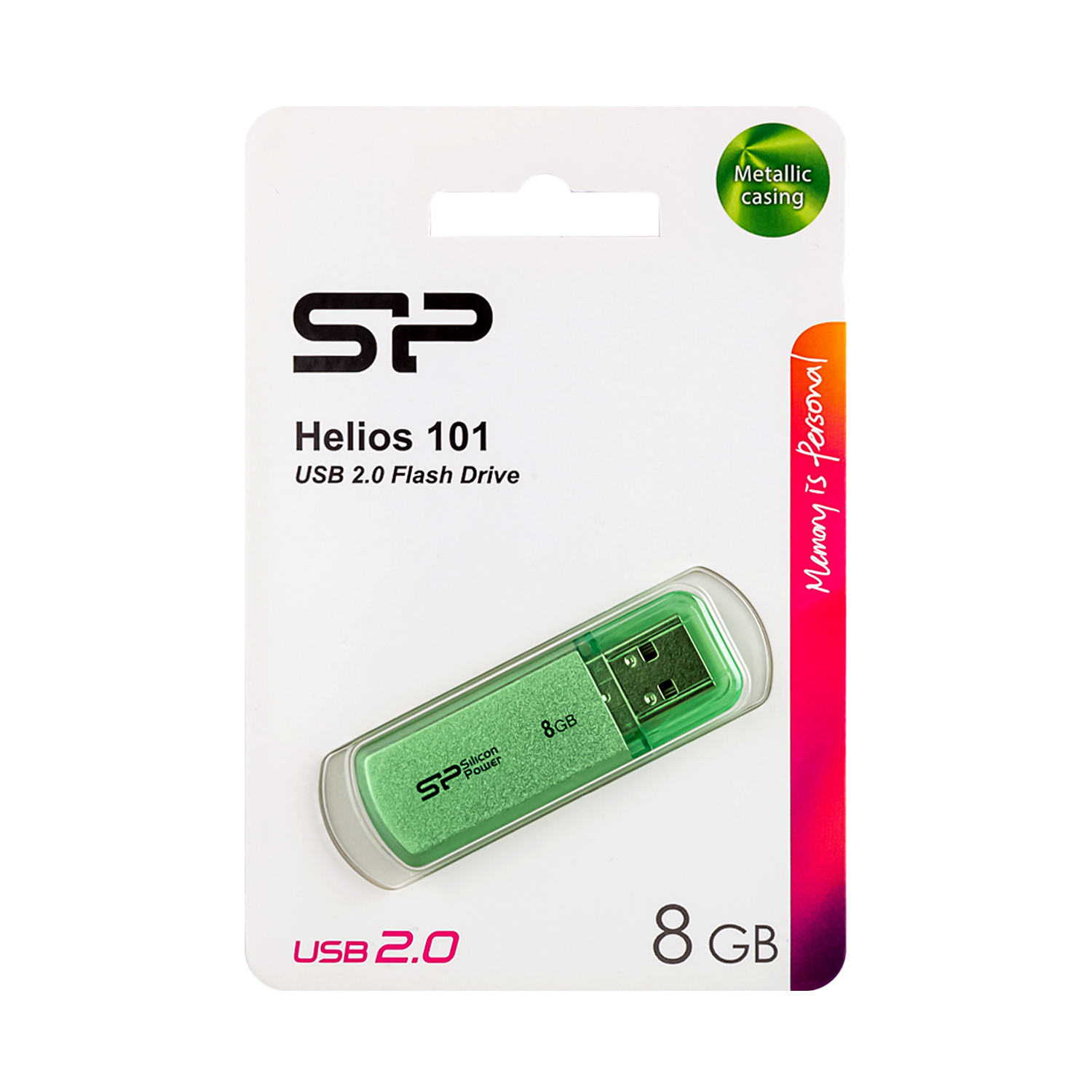 USB накопитель 8 GB Silicon Power Helios 101 Green
