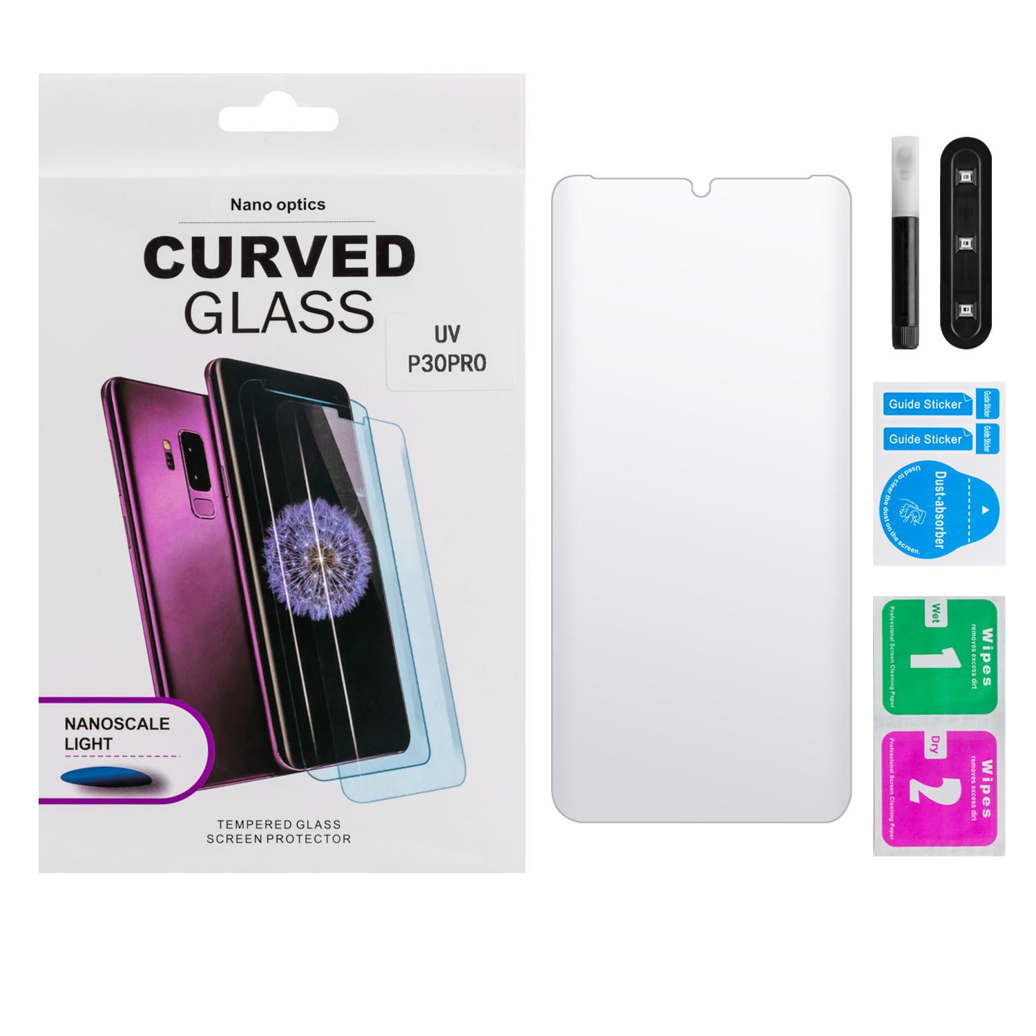 Защитное стекло Huawei P30 Pro UV Glue set