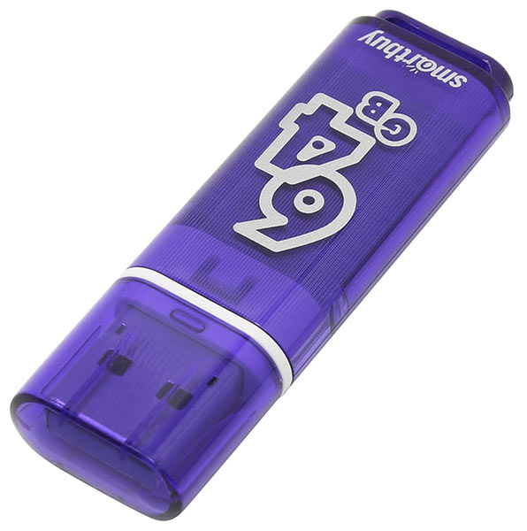 USB накопитель 64 GB Smart Buy Glossy Dark Blue 3.0