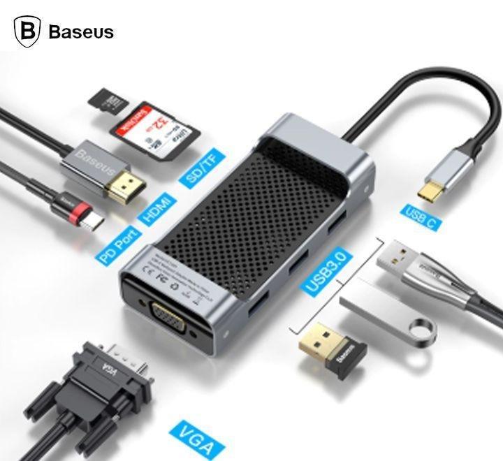 HUB Type-C на 3 USB + HDMI + SD + VGA CATXF-AOG Baseus