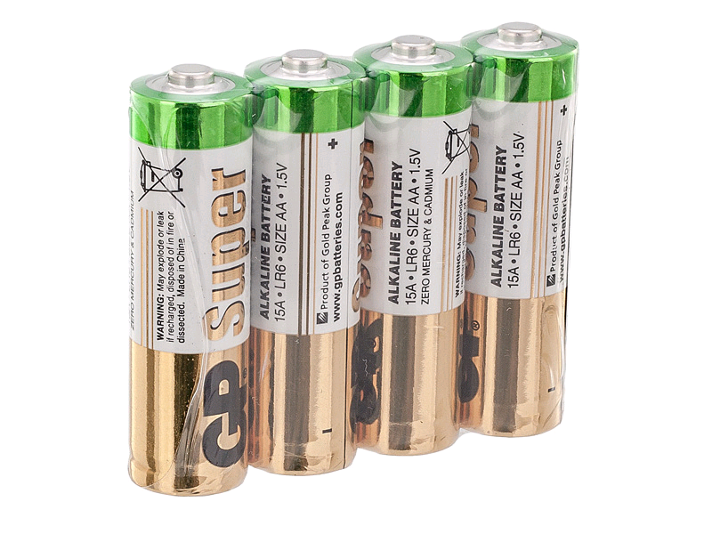 Батарейка GP Super LR6 AA Shrink 4 Alkaline 1.5V 4шт/уп