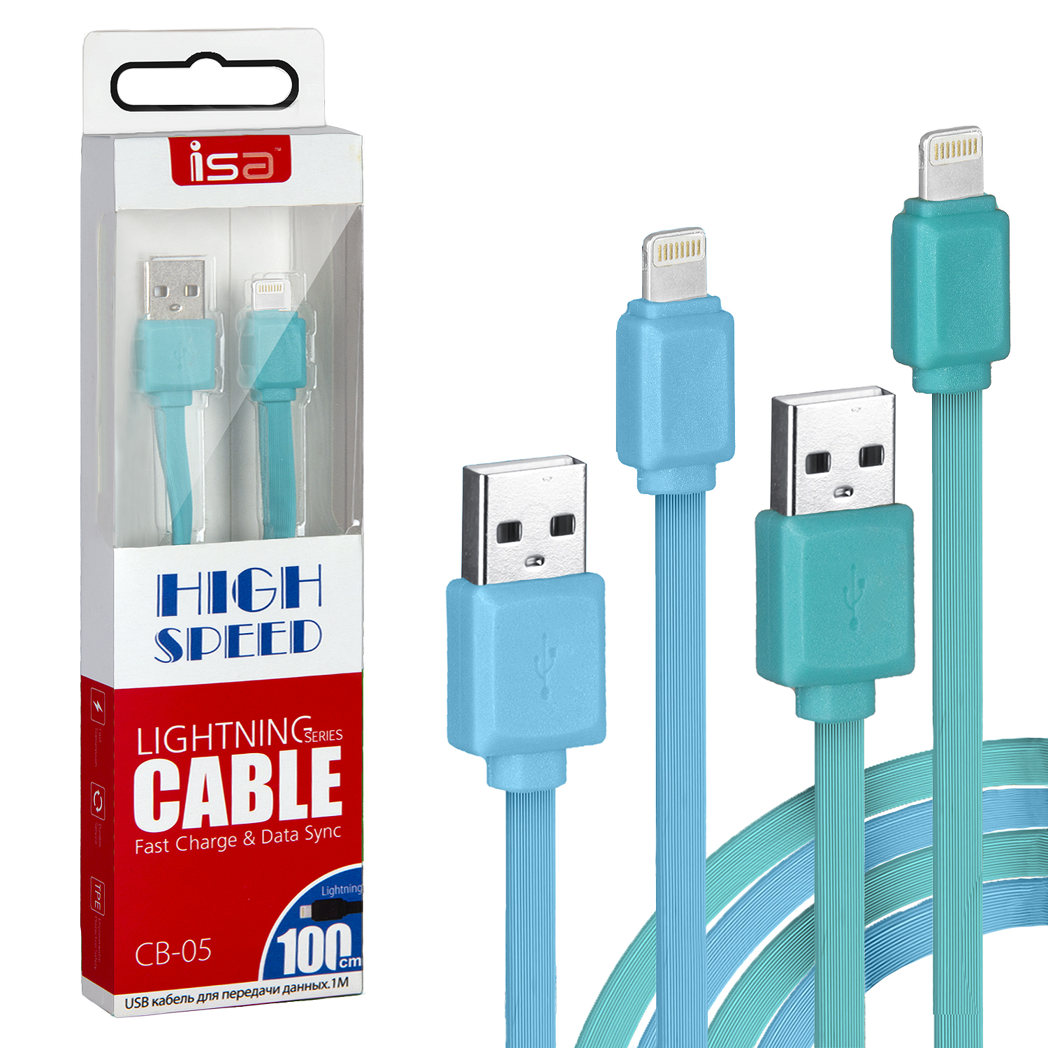 Кабель USB Lightning 1m CB-05 Stripe ISA