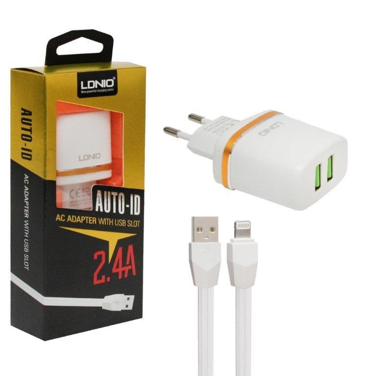СЗУ Lightning на 2 USB 2.4A DL-AC52 LDNIO