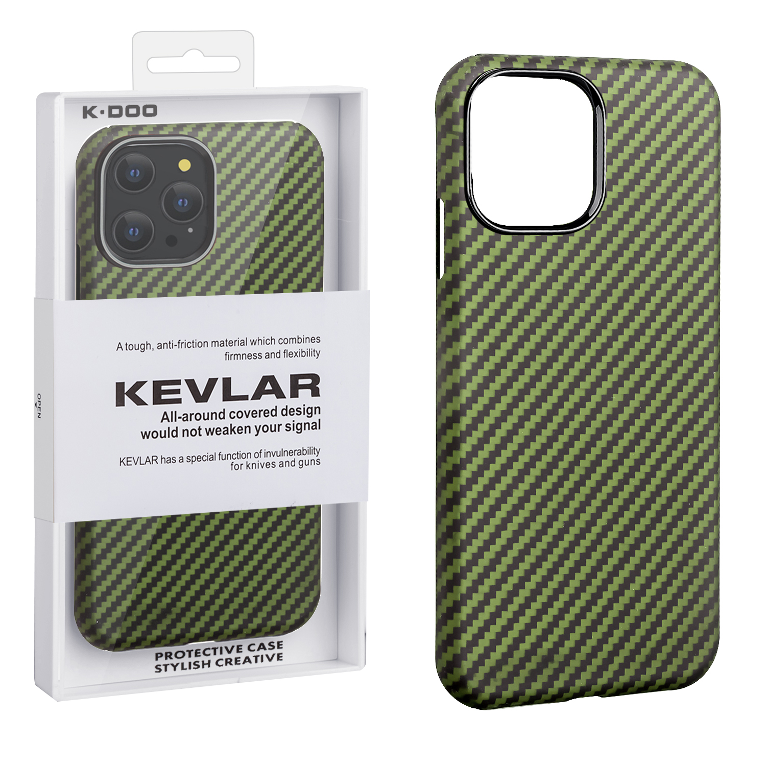 Чехол iPhone 13 Pro Max Kevlar Green