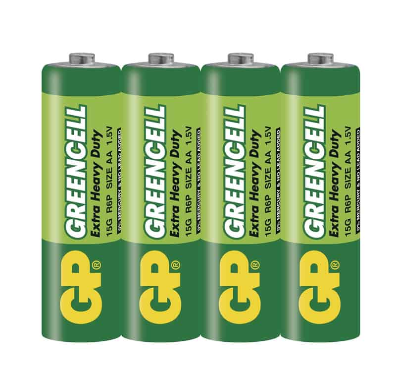 Батарейка GP GreenCell R6 AA BL4 Heavy Duty 1.5V (4/40/200/1000)