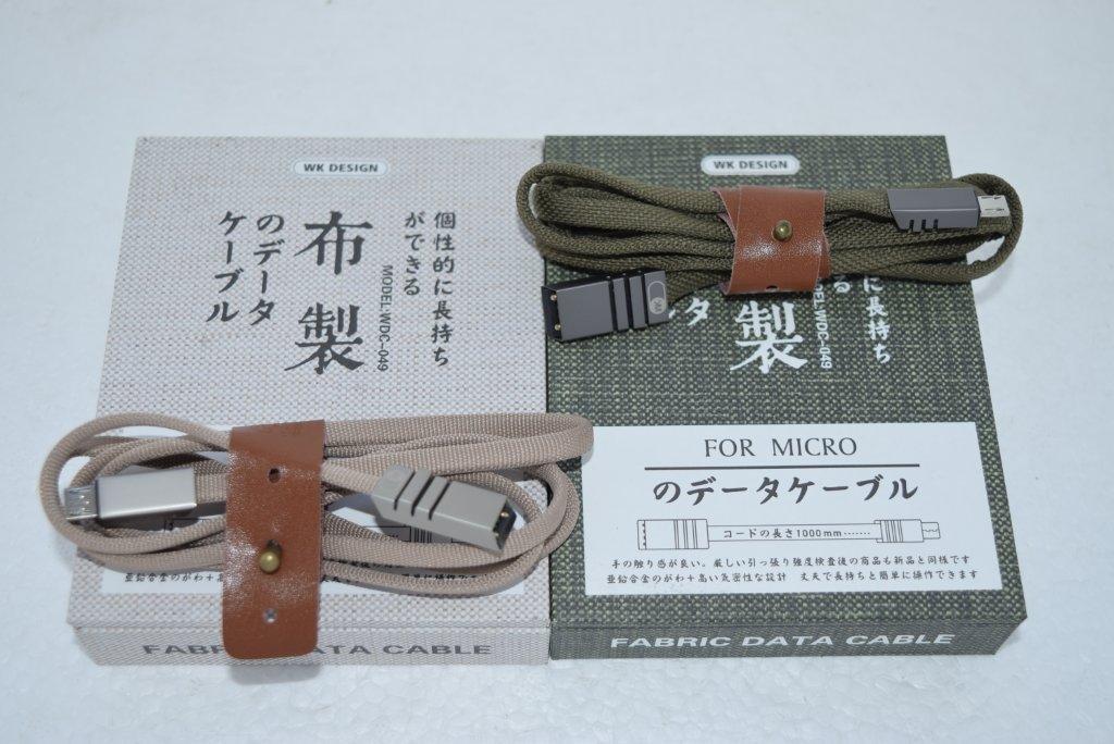 Кабель USB Micro USB 1m WDC-049 WK Fabric 