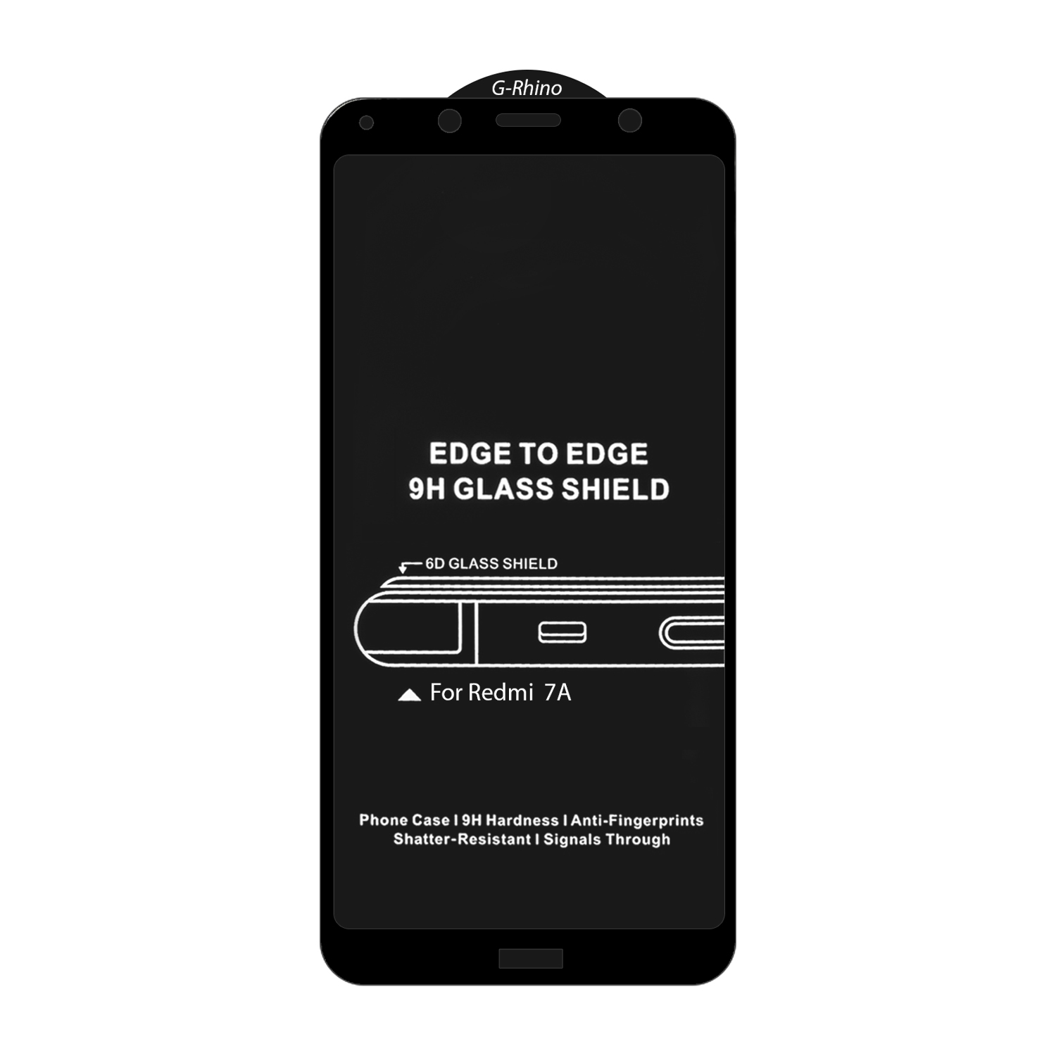 Защитное стекло Xiaomi Redmi 7A 6D без упаковки