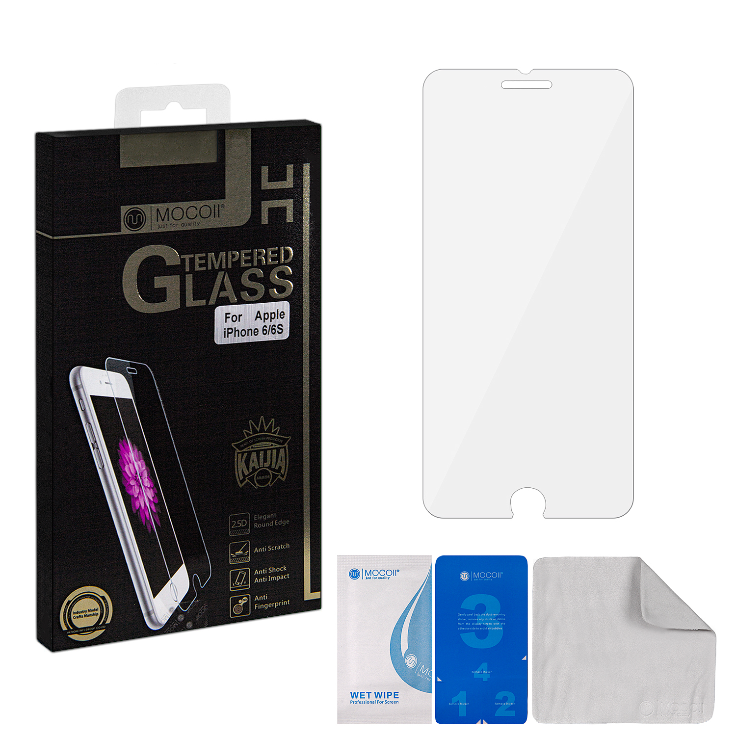 Защитное стекло iph 6 0.3mm 2.5D Mocoll