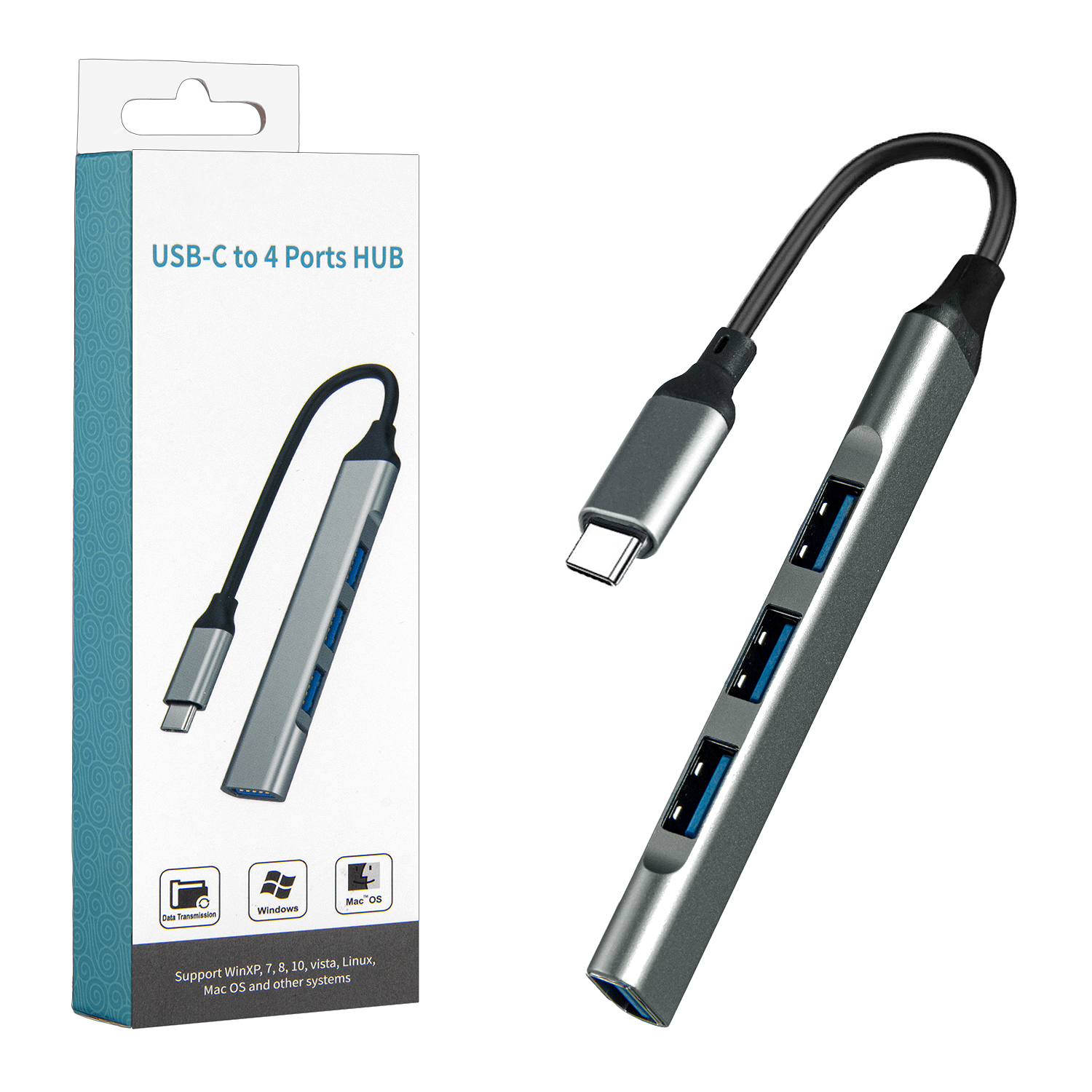 HUB Type-C to 4 Ports USB Model:OT-9701