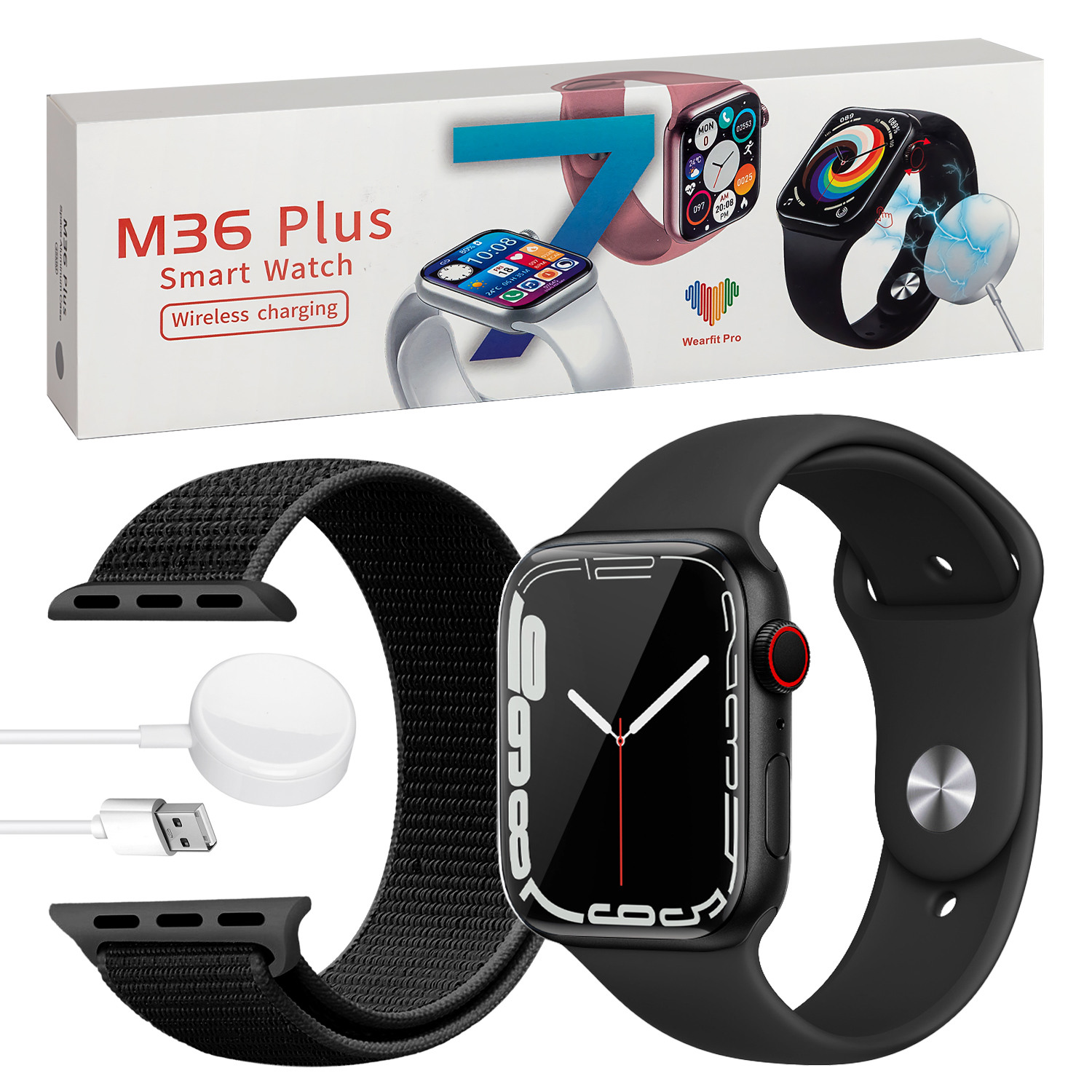 Купить фитнес-браслет m36 plus черный в СПб