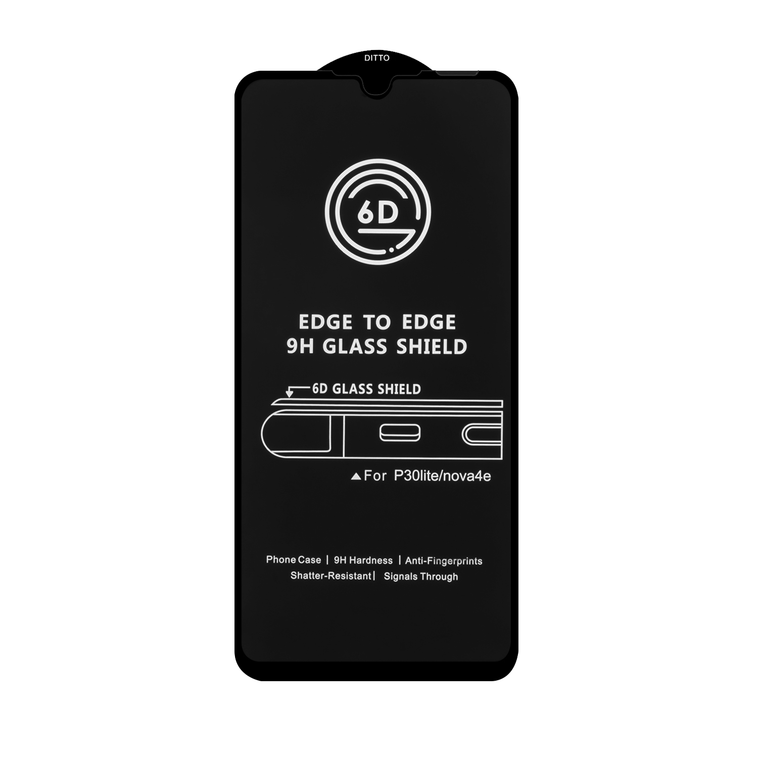 Защитное стекло Huawei Honor 20S/P30 Lite Black 6D без упаковки