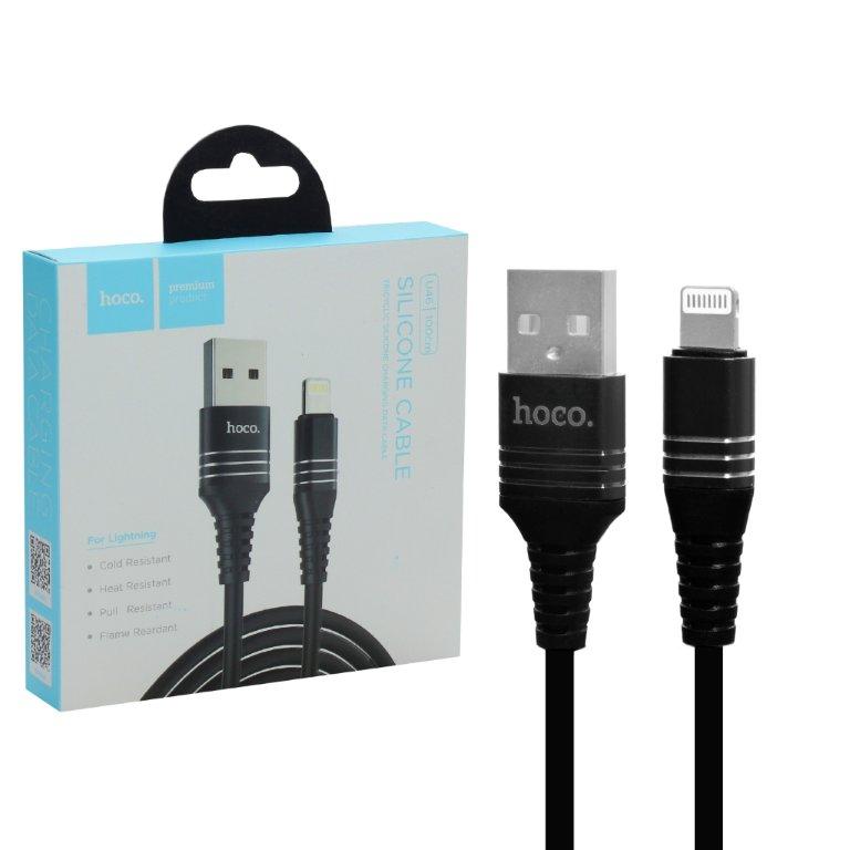 Кабель USB Lightning U46 1M HOCO черный