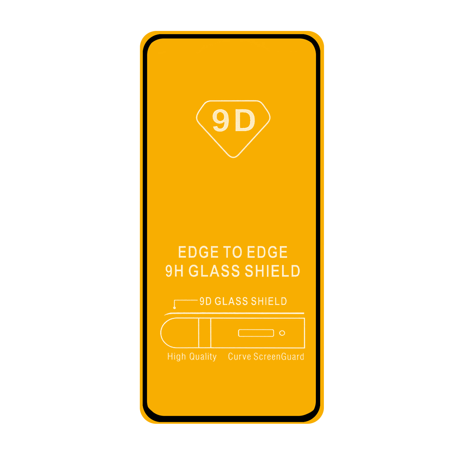Защитное стекло Xiaomi Note 9 с рамкой 9H Full Glue без упаковки