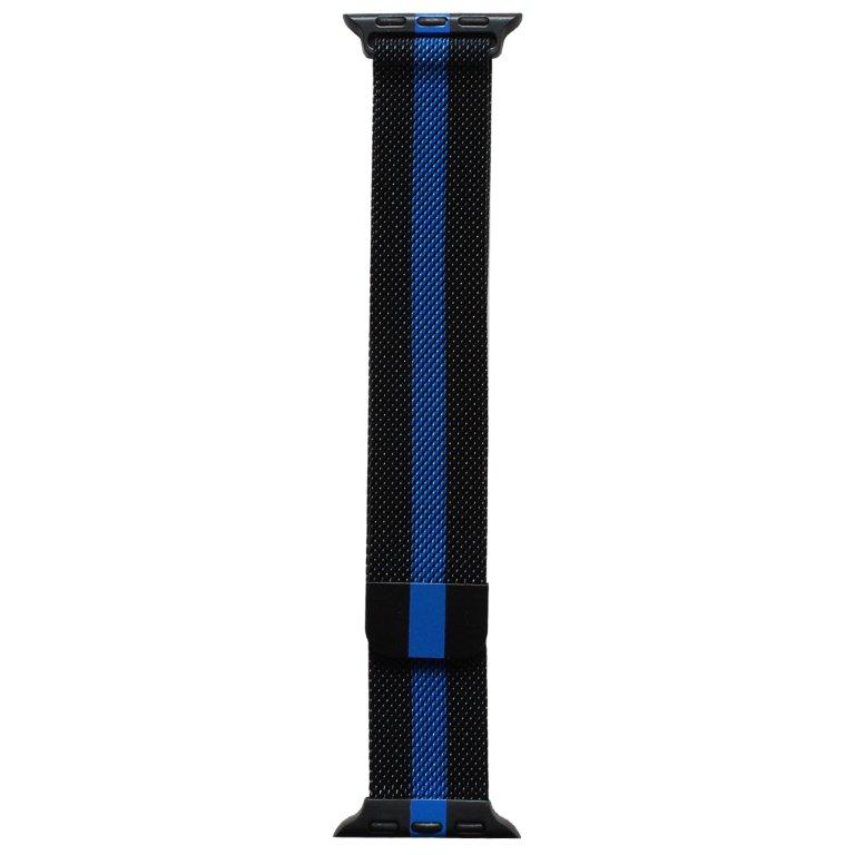 Ремешок для APL watch 38/40/41mm Milanese loop черный с темно-синим 