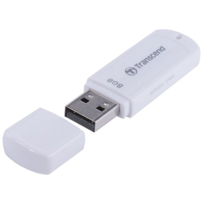 USB накопитель 8 GB Transend 370 белый 2.0
