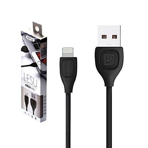 Кабель USB Lightning 1m RC-050i Lesu Remax черный